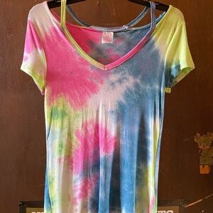 Tye dye cold shoulder
